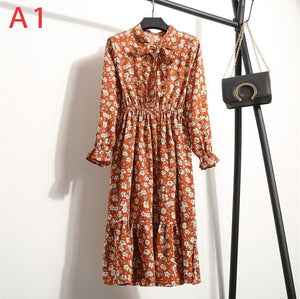 Casual Chiffon Shirt Dress Office Plaid - EvoltOne