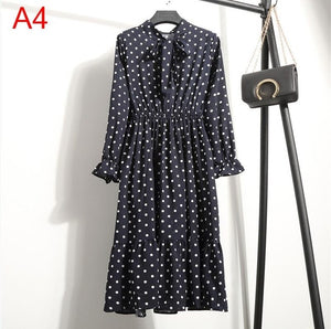 Casual Chiffon Shirt Dress Office Plaid - EvoltOne