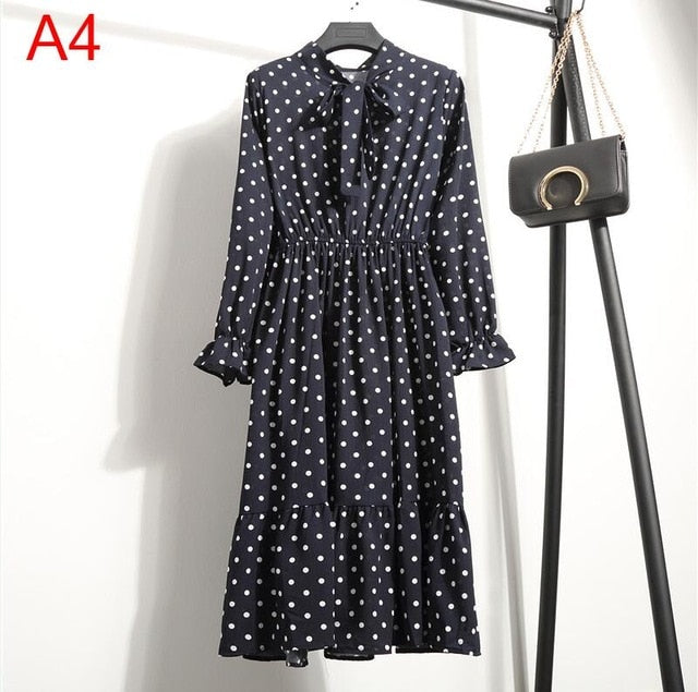 Casual Chiffon Shirt Dress Office Plaid - EvoltOne