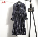 Casual Chiffon Shirt Dress Office Plaid - EvoltOne