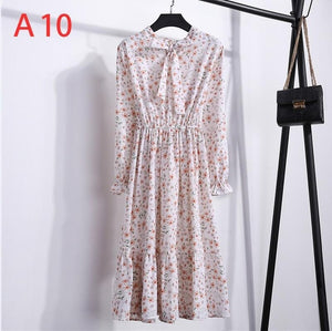 Casual Chiffon Shirt Dress Office Plaid - EvoltOne