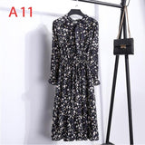 Casual Chiffon Shirt Dress Office Plaid - EvoltOne