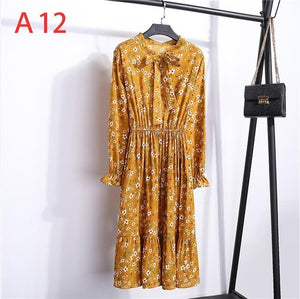 Casual Chiffon Shirt Dress Office Plaid - EvoltOne