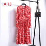 Casual Chiffon Shirt Dress Office Plaid - EvoltOne