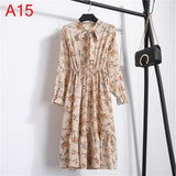 Casual Chiffon Shirt Dress Office Plaid - EvoltOne