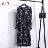 Casual Chiffon Shirt Dress Office Plaid - EvoltOne