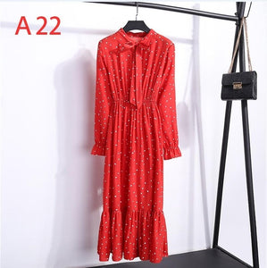 Casual Chiffon Shirt Dress Office Plaid - EvoltOne