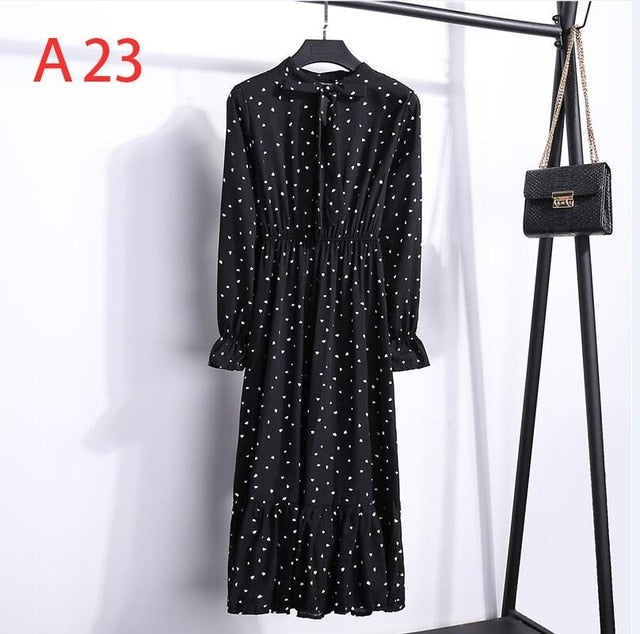 Casual Chiffon Shirt Dress Office Plaid - EvoltOne