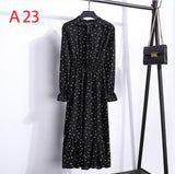 Casual Chiffon Shirt Dress Office Plaid - EvoltOne