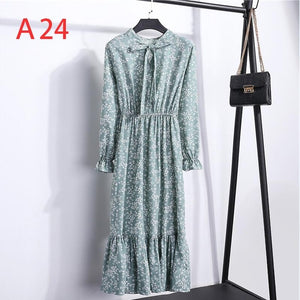 Casual Chiffon Shirt Dress Office Plaid - EvoltOne