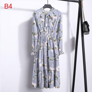 Casual Chiffon Shirt Dress Office Plaid - EvoltOne