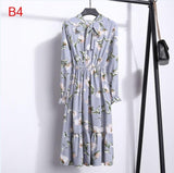Casual Chiffon Shirt Dress Office Plaid - EvoltOne