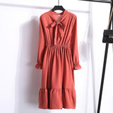 Casual Chiffon Shirt Dress Office Plaid - EvoltOne