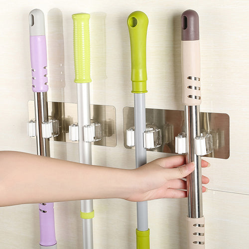 Wall Mop Holder Hook Bathroom Kitchen - EvoltOne