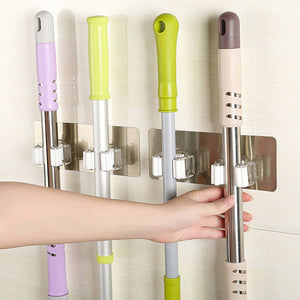 Wall Mop Holder Hook Bathroom Kitchen - EvoltOne