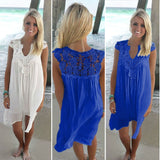 Lace Patchwork Dress Summer Beach Vacation - EvoltOne