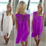 Lace Patchwork Dress Summer Beach Vacation - EvoltOne