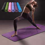 1830*610*6mm TPE Yoga Mat with Position Line Non Slip Carpet Mat For Beginner Environmental Fitness Gymnastics Mats - EvoltOne