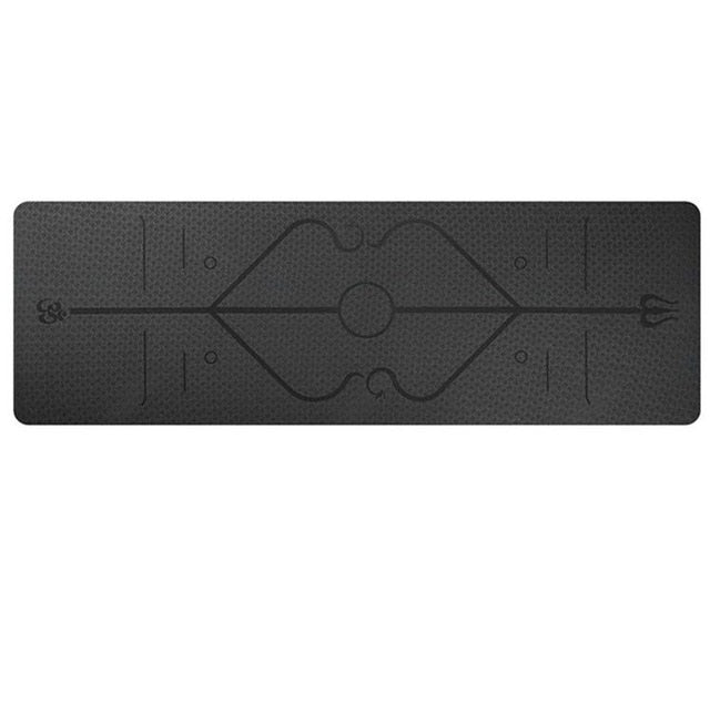 1830*610*6mm TPE Yoga Mat with Position Line Non Slip Carpet Mat For Beginner Environmental Fitness Gymnastics Mats - EvoltOne