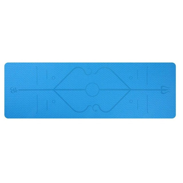 1830*610*6mm TPE Yoga Mat with Position Line Non Slip Carpet Mat For Beginner Environmental Fitness Gymnastics Mats - EvoltOne