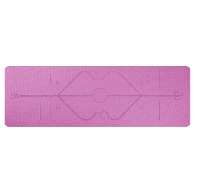 1830*610*6mm TPE Yoga Mat with Position Line Non Slip Carpet Mat For Beginner Environmental Fitness Gymnastics Mats - EvoltOne