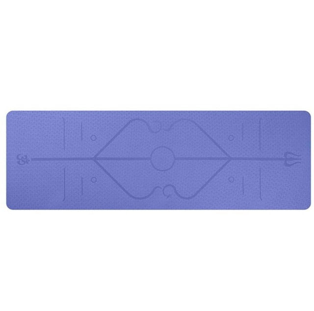 1830*610*6mm TPE Yoga Mat with Position Line Non Slip Carpet Mat For Beginner Environmental Fitness Gymnastics Mats - EvoltOne