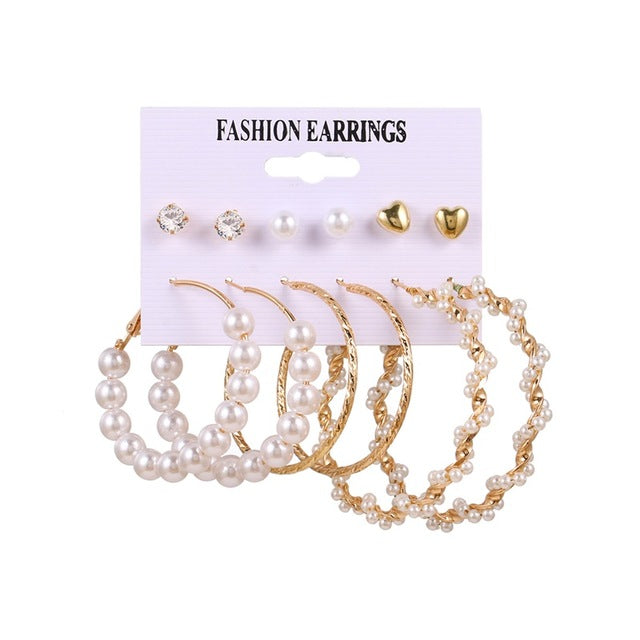 FNIO Women's Earrings Set Pearl Earrings For Women - EvoltOne