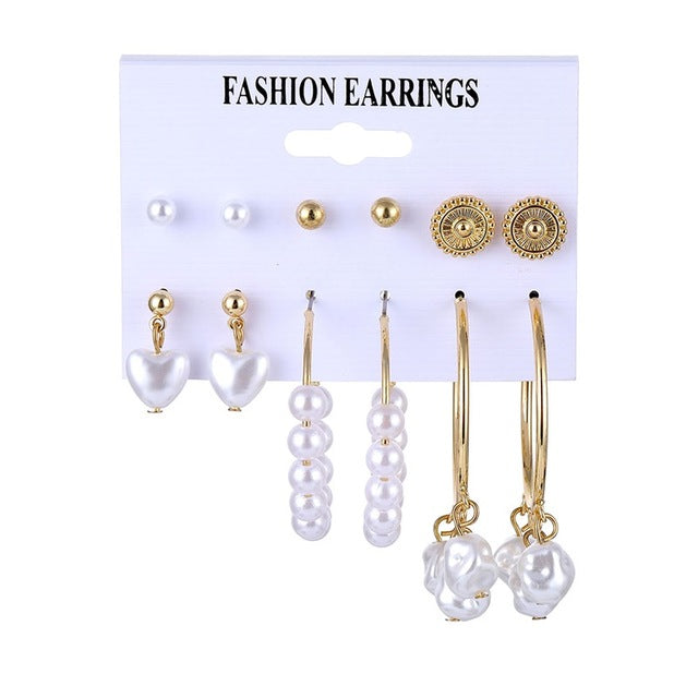 FNIO Women's Earrings Set Pearl Earrings For Women - EvoltOne