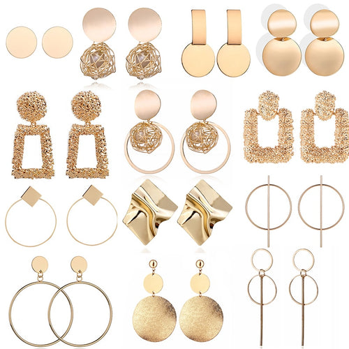 Fashion Statement Earrings 2019 Big Geometric Round - EvoltOne