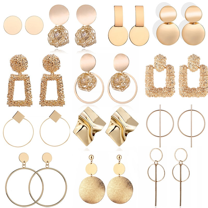 Fashion Statement Earrings 2019 Big Geometric Round - EvoltOne